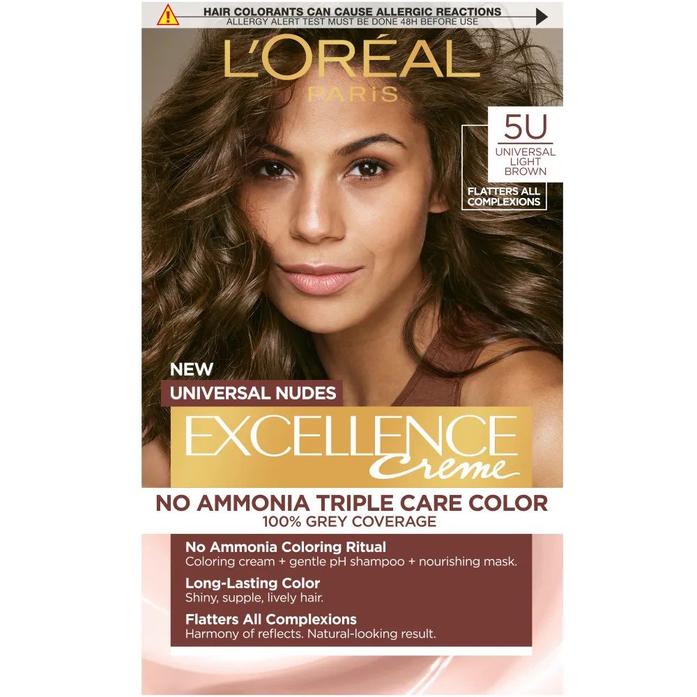 L’Oréal Paris - tinta permanente per capelli - EXCELLENCE Nudes - 5U Universal Light Brown