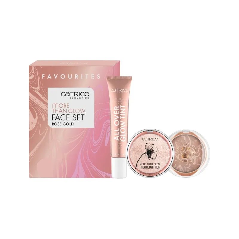 CATRICE-Set viso More Than Glow- More Than Glow Face Set -Oro rosa- Rose Gold