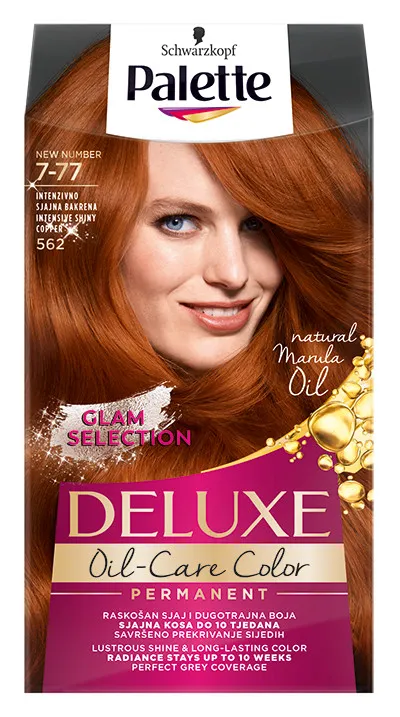 Schwarzkopf Palette colore per capelli - Deluxe - 7-77 Intensive Shiny Copper