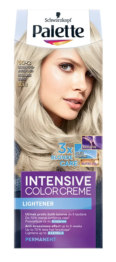 Schwarzkopf Palette crema colorante per i capelli - Intensive Color Creme - 10-2 Ultra Ash Blond