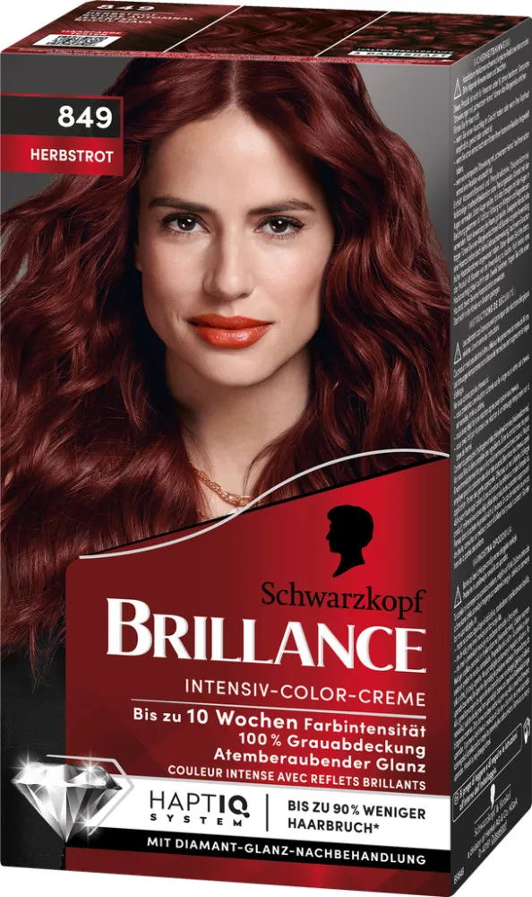 Schwarzkopf Brillance crema colorante per i capelli - Intensive Color Cream - 849  Autumn Red Brown