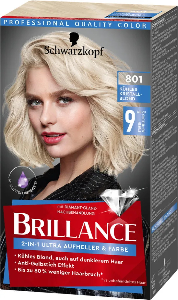 Schwarzkopf Brillance 2in1 schiaritore e colorante - Lighter & Color - 801 Diamond Blond