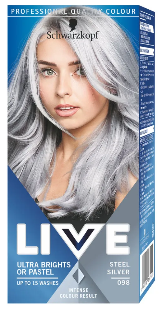 Schwarzkopf colore per i capelli - Live Ultra Brights Or Pastel - 98 Steel Silver