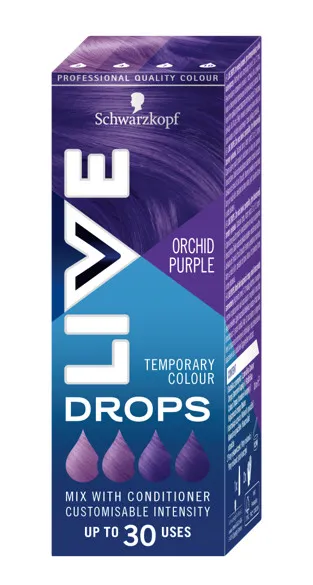 Schwarzkopf colorazione per capelli semipermanente - Live Color Drops - Orchid Purple